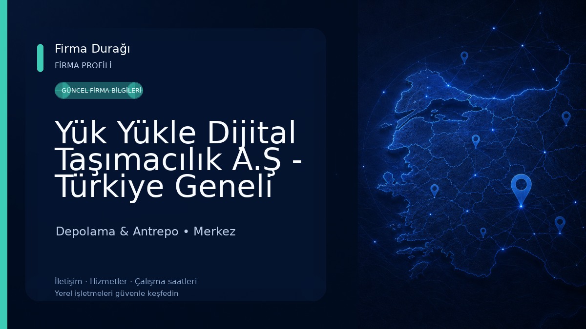 Yük Yükle Dijital Taşımacılık A.Ş - Türkiye Geneli ve Uluslararası Lojistik Hizmetleri - Taşımacılık Uygulaması